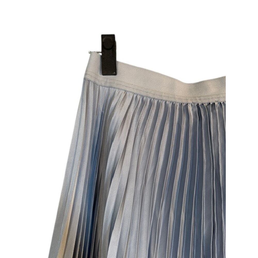 Halogen Light Baby Blue Crinkle Accordion Long Maxi Skirt Women Sz M - Picture 4 of 8